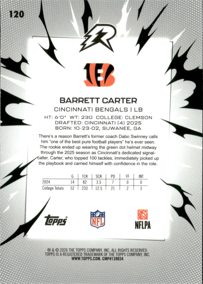 Barrett Carter card back