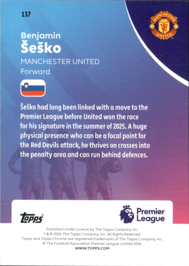 Benjamin Šeško card back