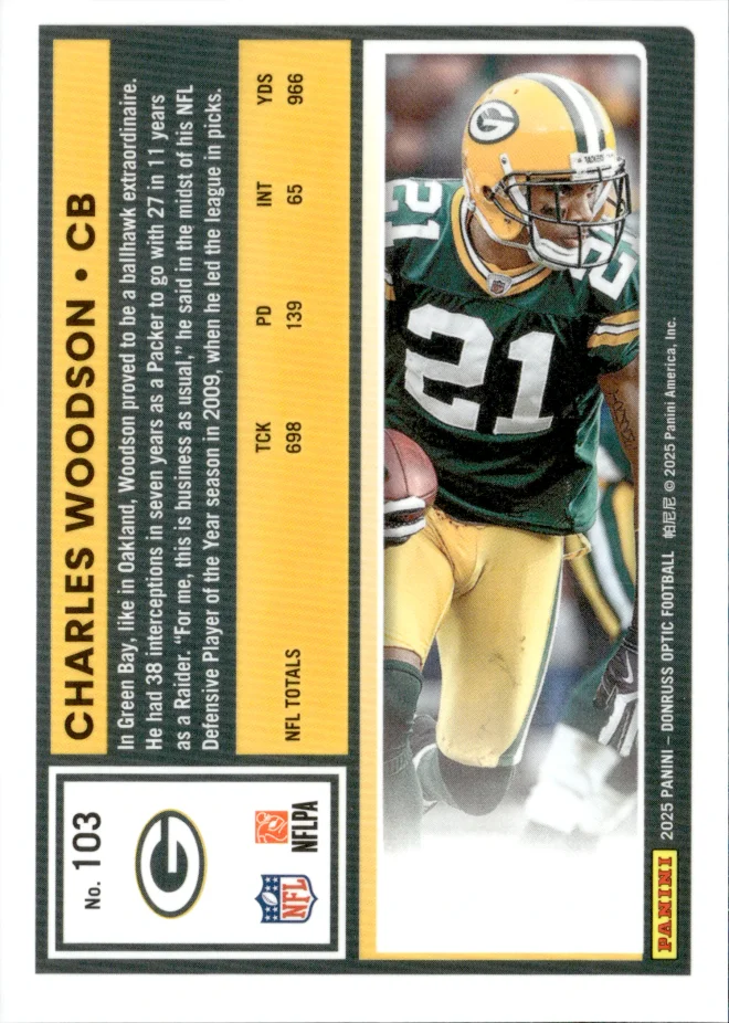 Charles Woodson card back