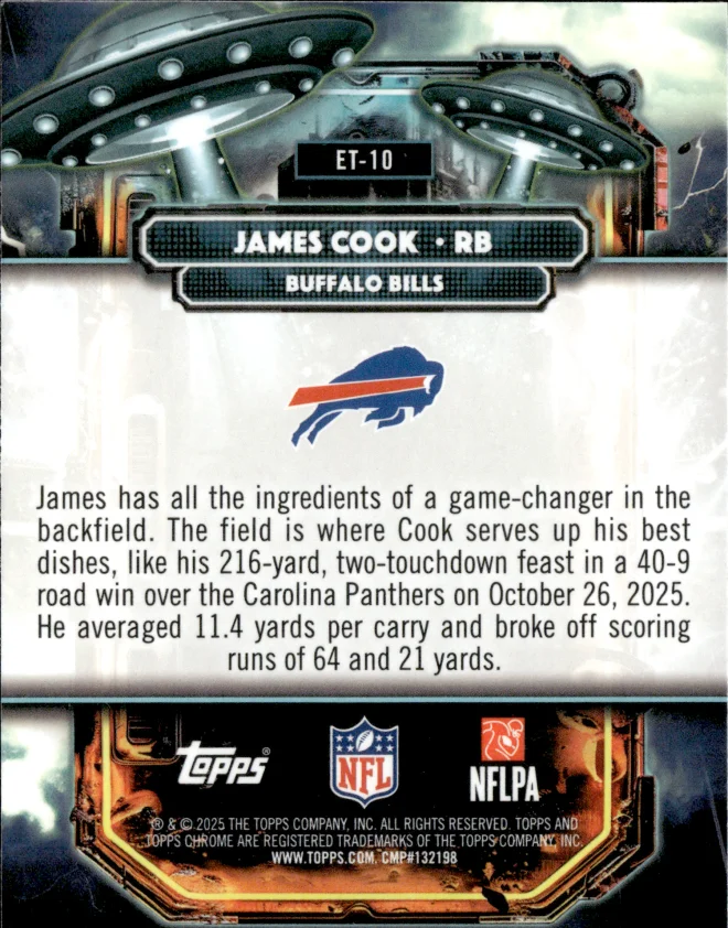 James Cook card back