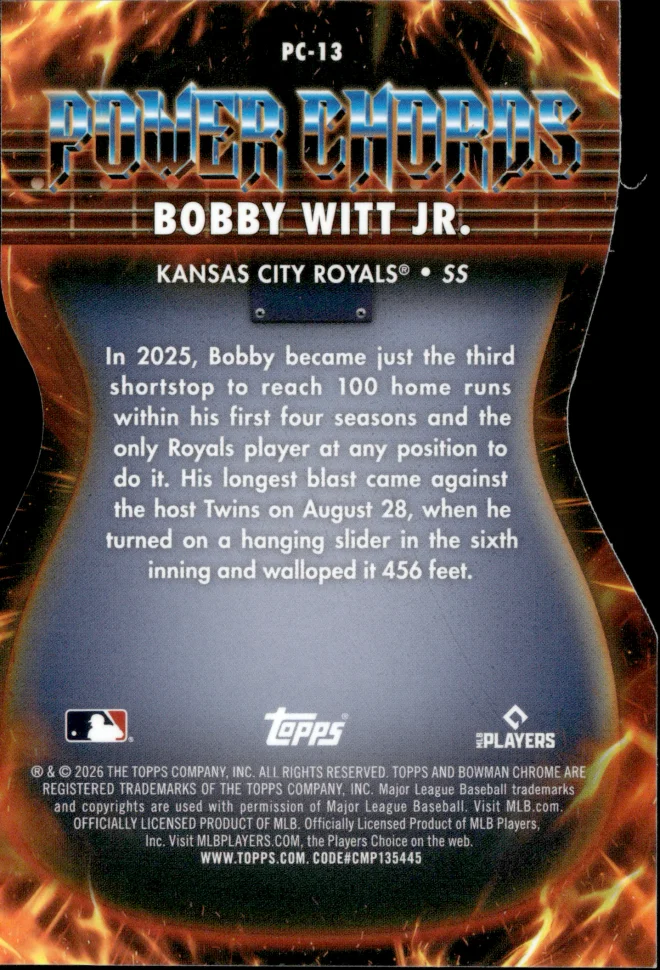 Bobby Witt Jr. card back