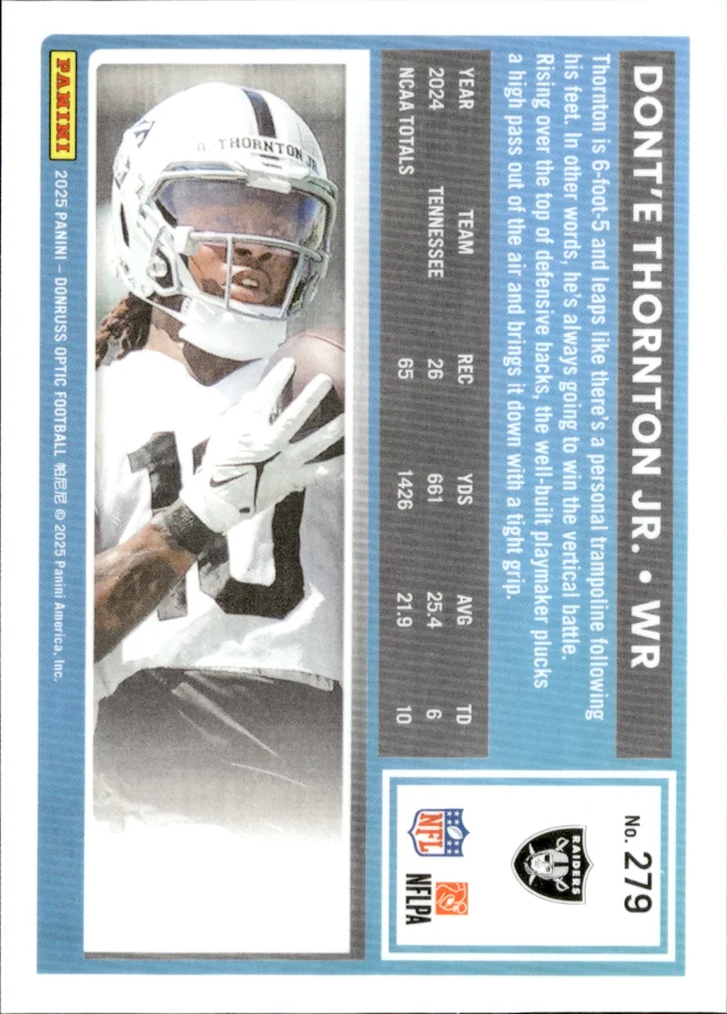 Dont'e Thornton Jr. card back