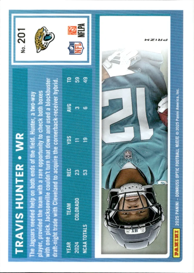Travis Hunter card back