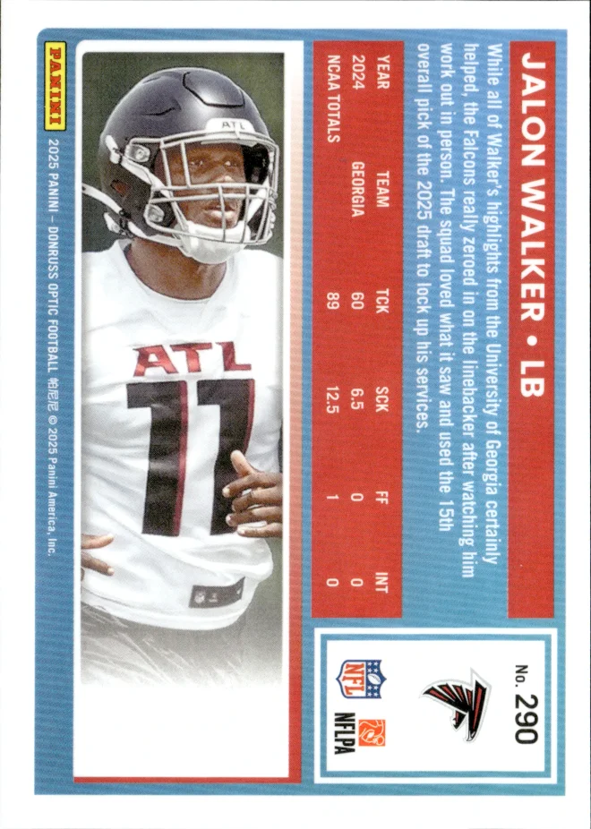 Jalon Walker card back