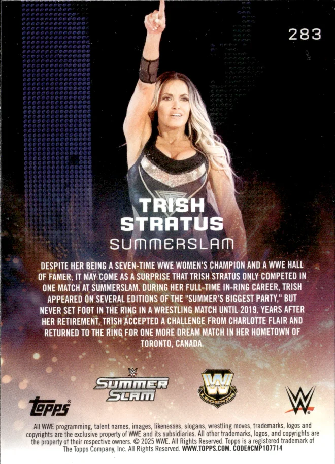 Trish Stratus card back