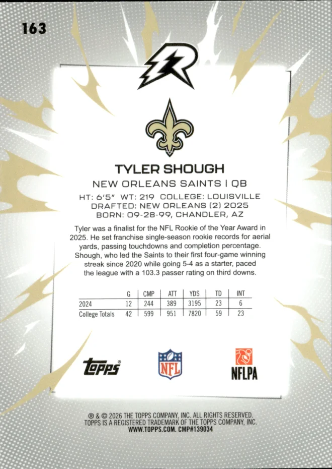 Tyler Shough card back