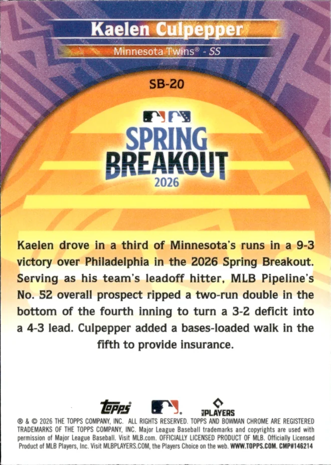 Kaelen Culpepper card back