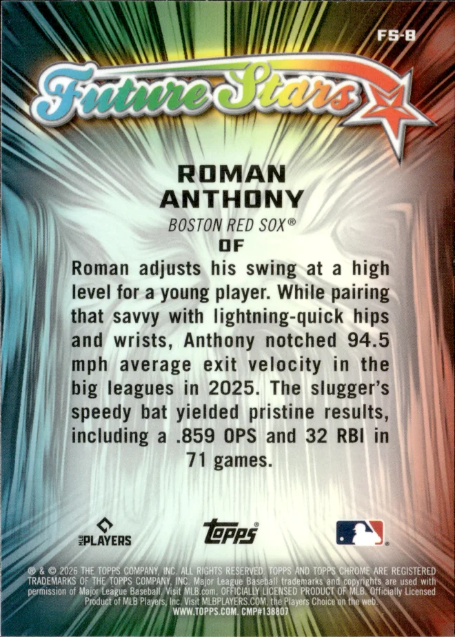 Roman Anthony card back