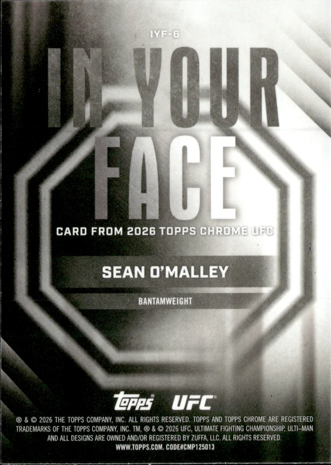 Sean O'Malley card back
