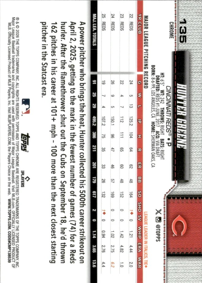 Hunter Greene card back