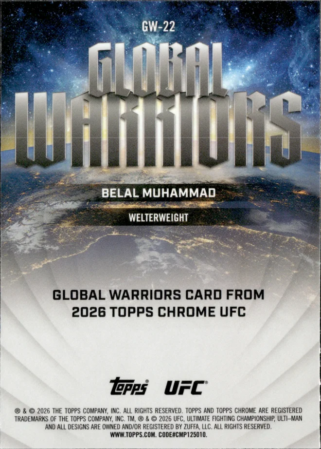 Belal Muhammad card back