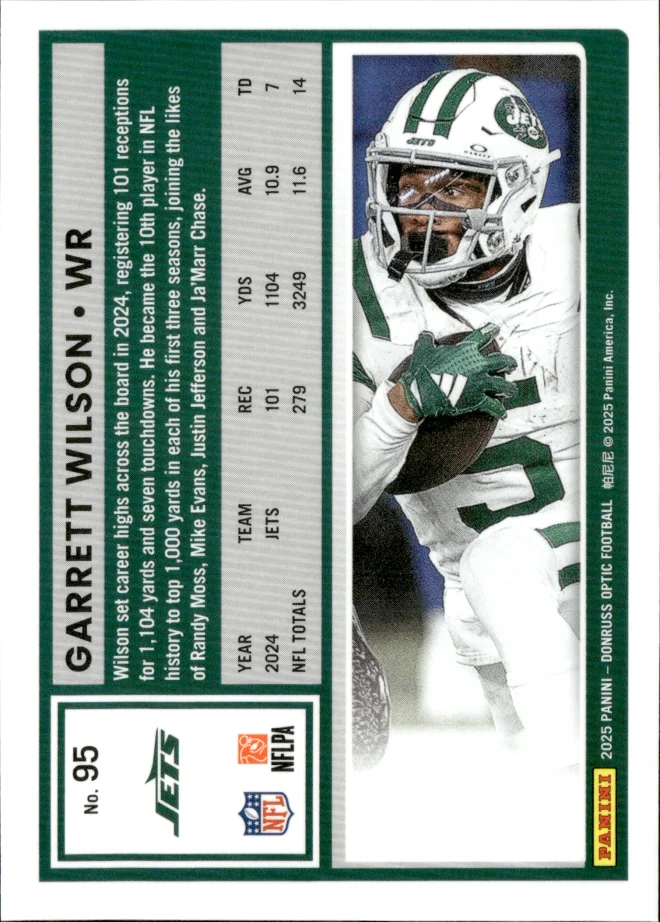 Garrett Wilson card back