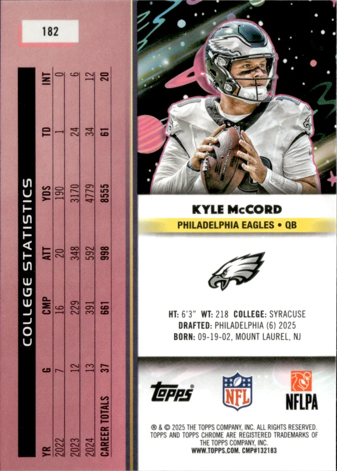 Kyle McCord card back
