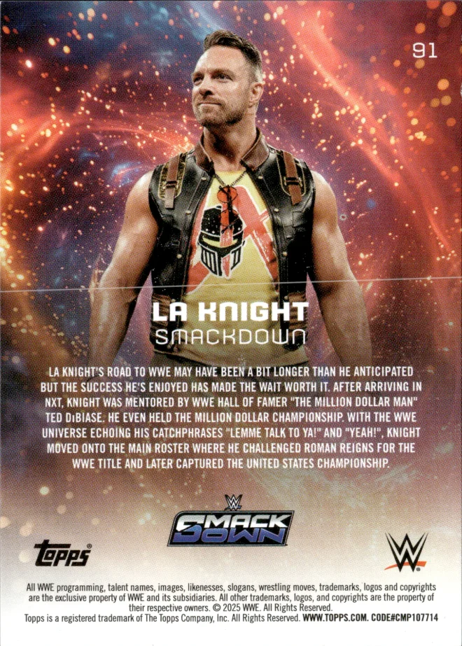 LA Knight card back