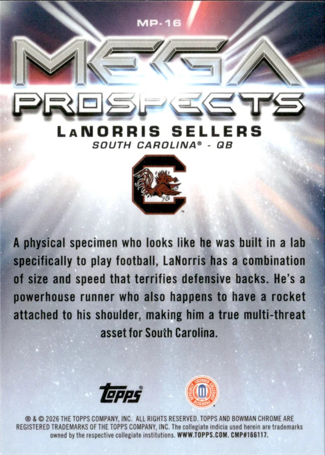 LaNorris Sellers card back