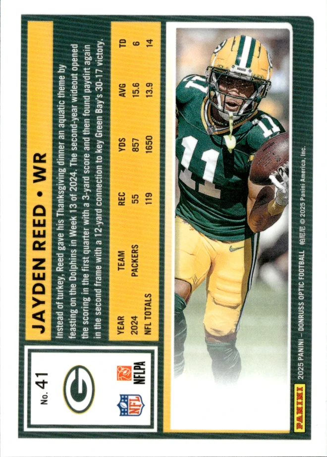 Jayden Reed card back