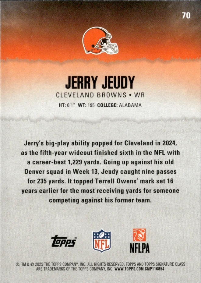 Jerry Jeudy card back