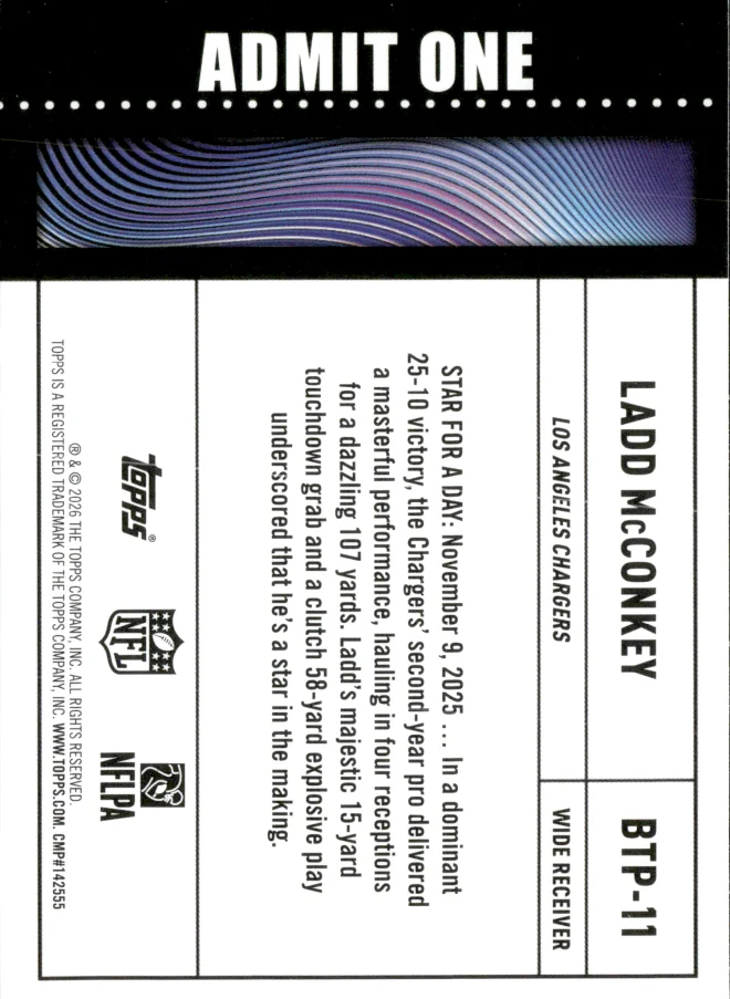 Ladd McConkey card back