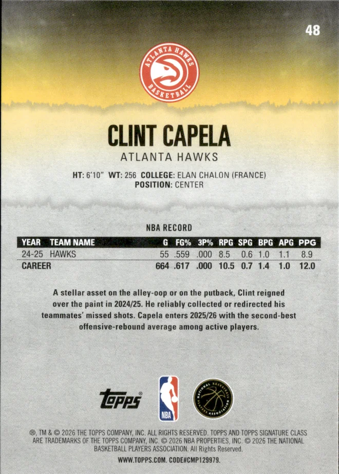 Clint Capela card back