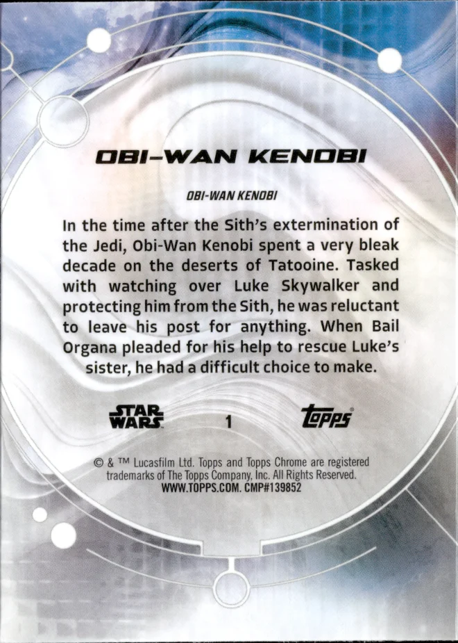 Obi-Wan Kenobi card back