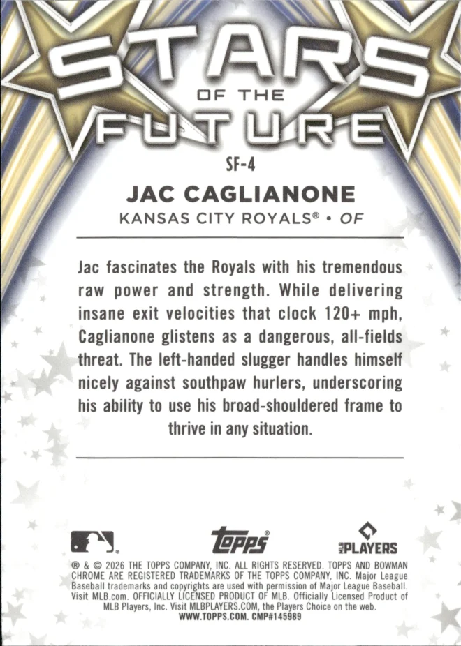 Jac Caglianone card back