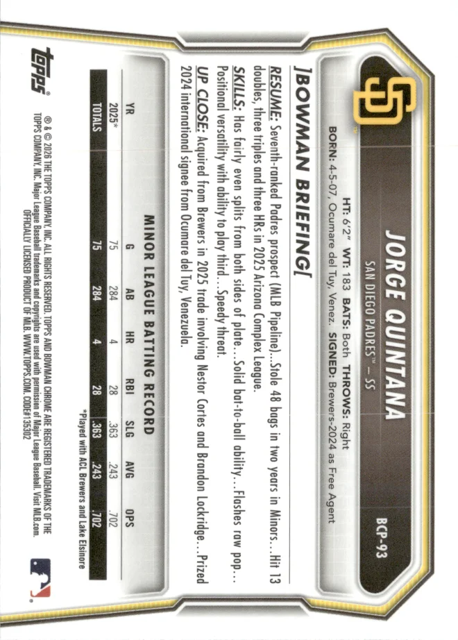 Jorge Quintana card back