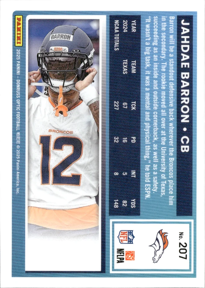 Jahdae Barron card back