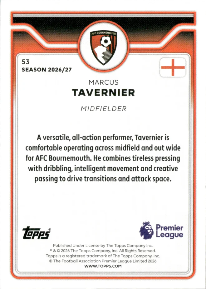Marcus Tavernier card back