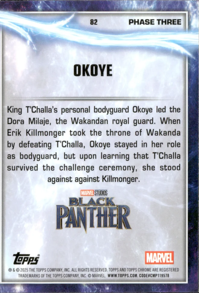 Okoye card back