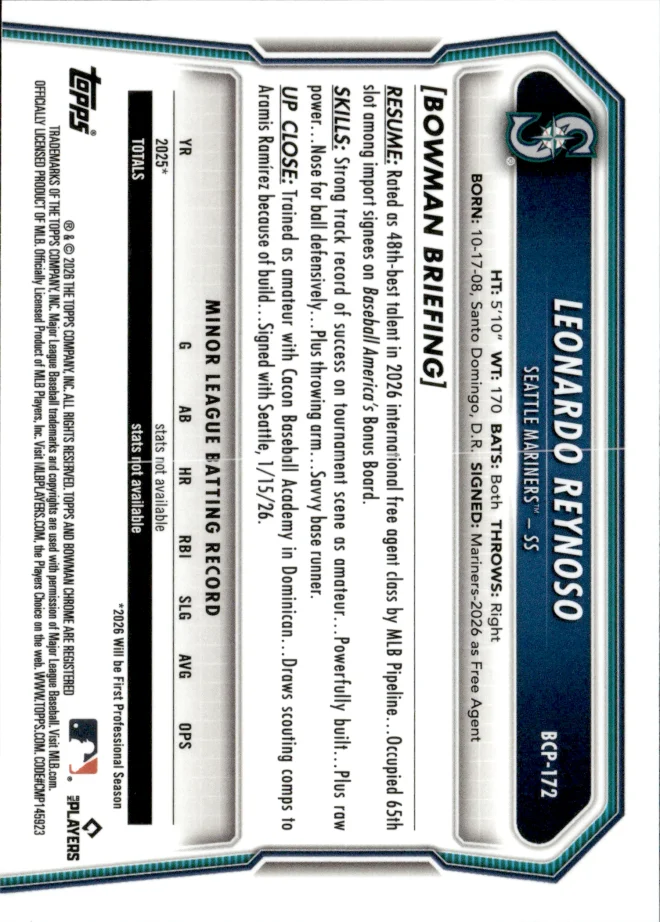 Leonardo Reynoso card back