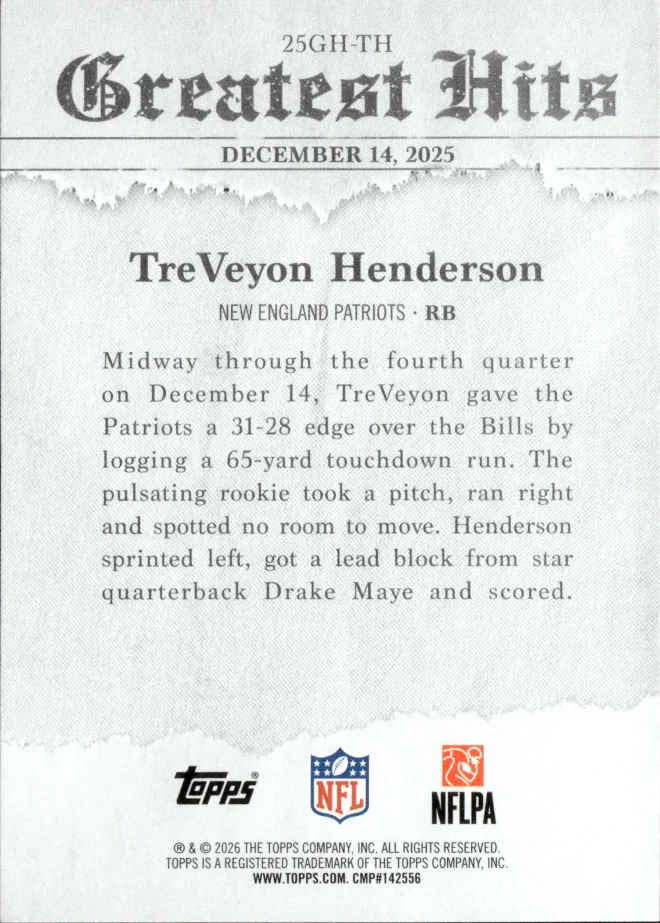TreVeyon Henderson card back