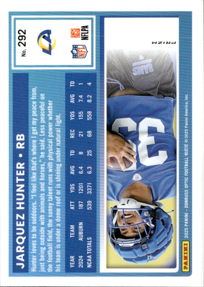 Jarquez Hunter card back
