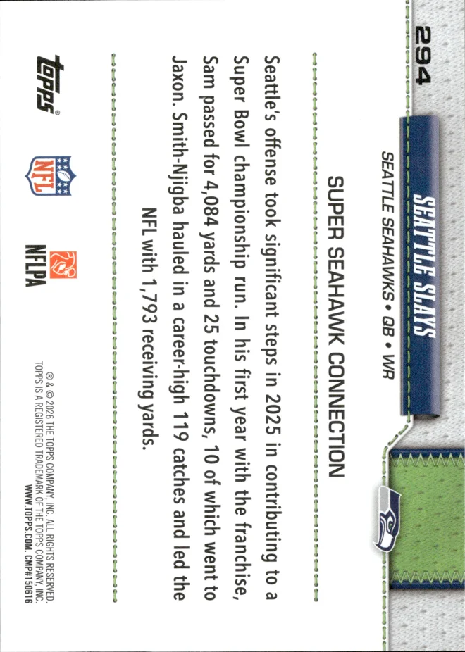 Seattle Slays card back