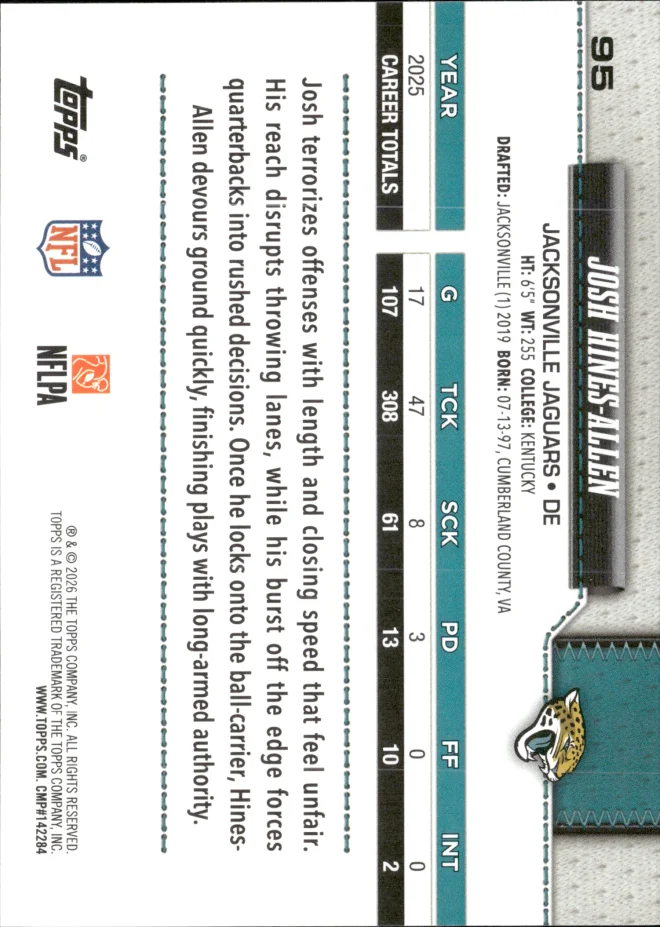 Josh Hines-Allen card back