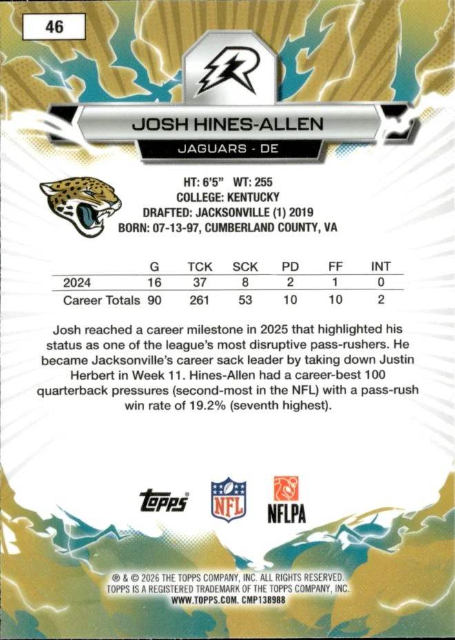 Josh Hines-Allen card back