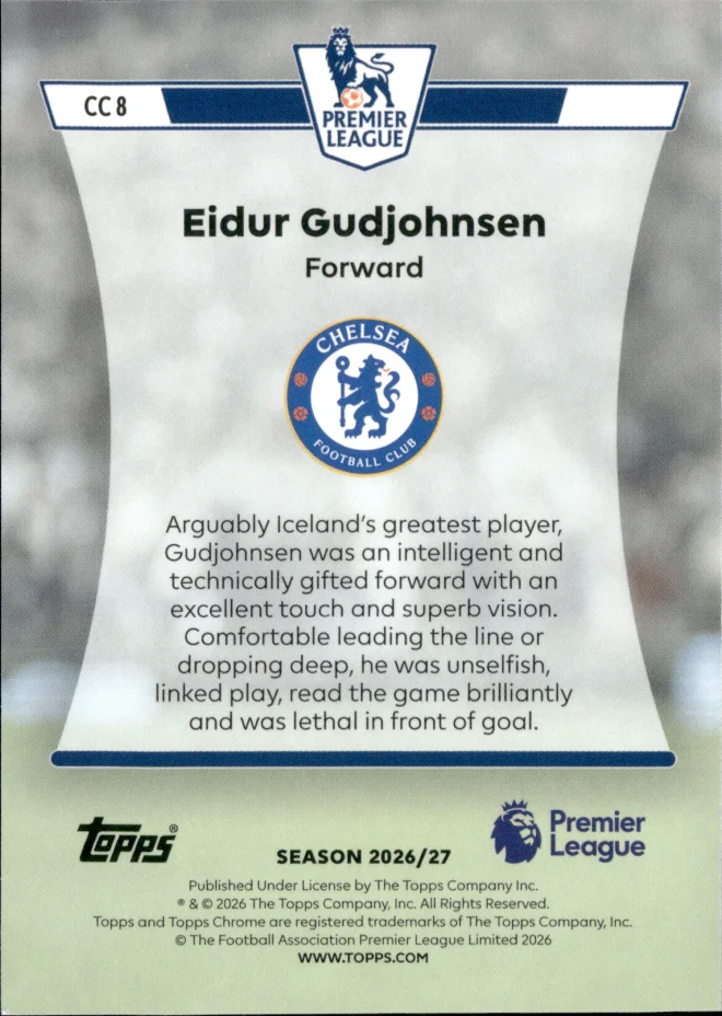Eidur Gudjohnsen card back