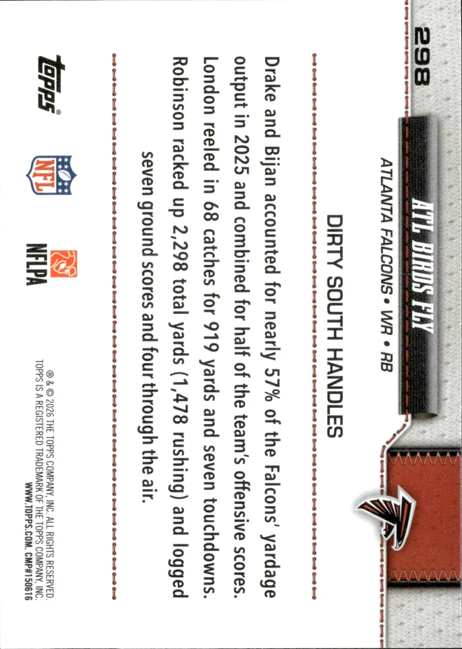 Drake London / Bijan Robinson card back