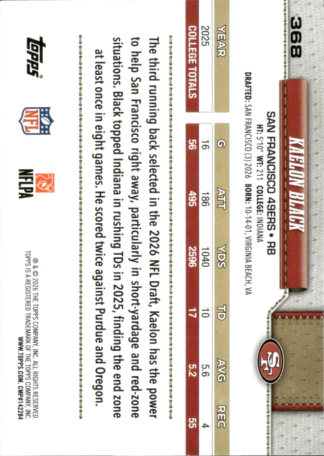 Kaelon Black card back