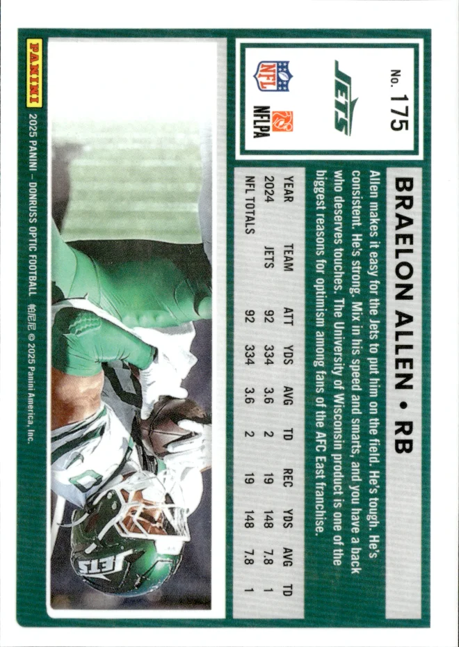 Braelon Allen card back