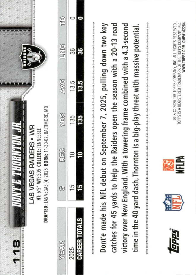 Dont'e Thornton Jr. card back