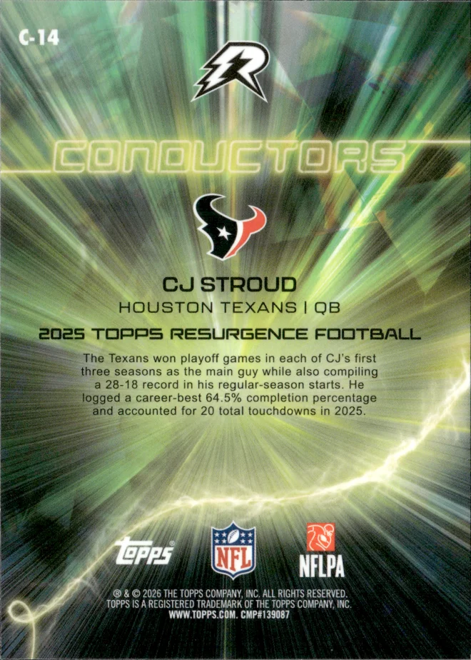 CJ Stroud card back
