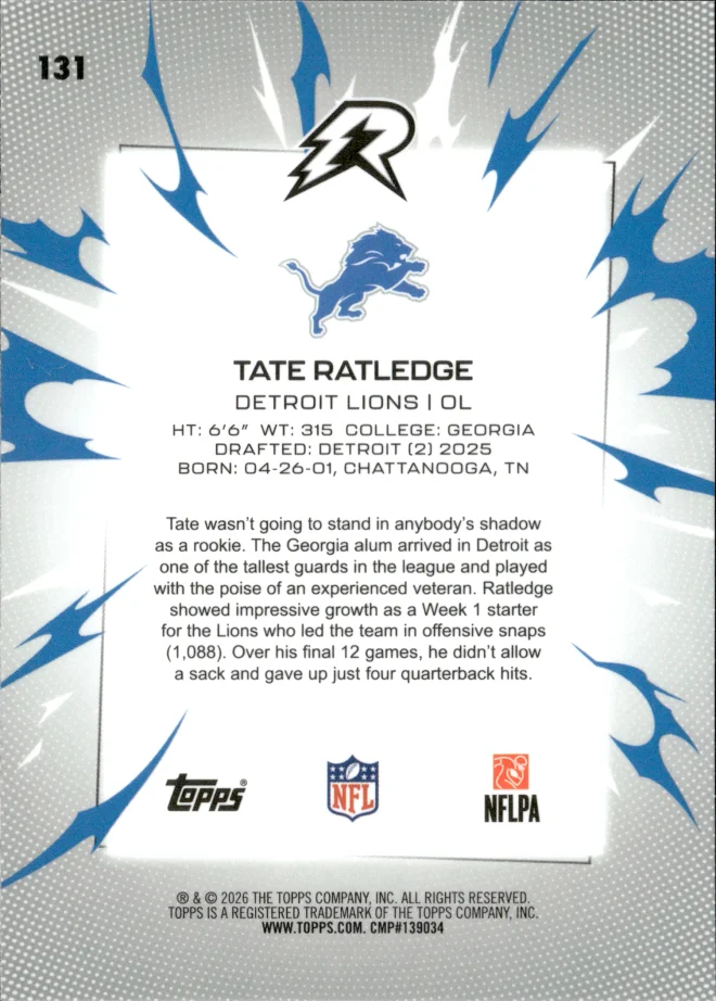 Tate Ratledge card back