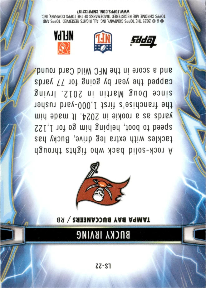 Bucky Irving card back