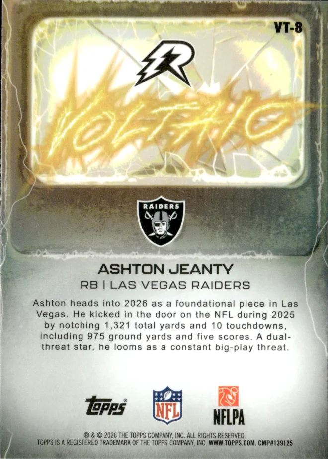 Ashton Jeanty card back