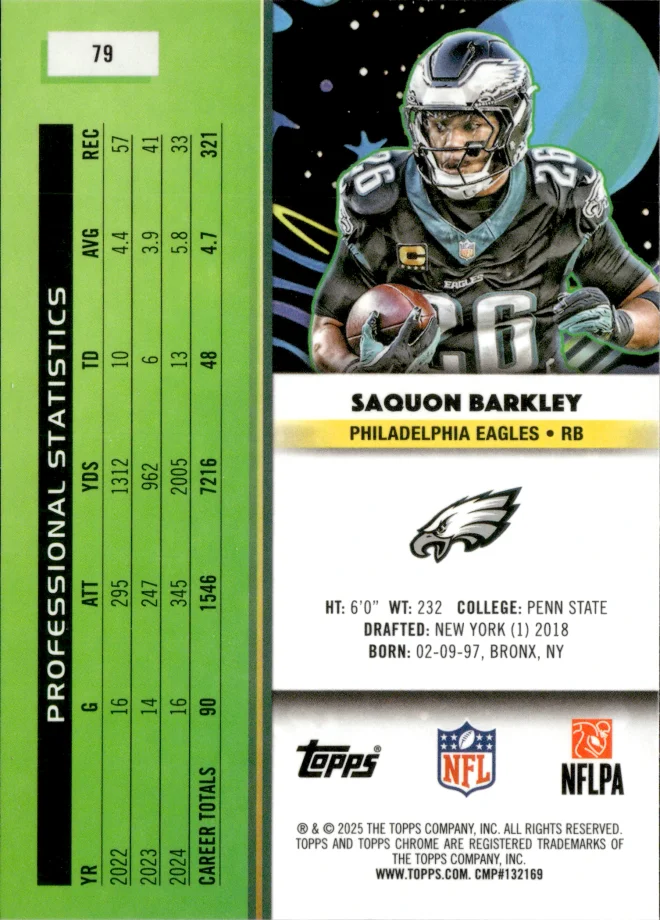 Saquon Barkley card back