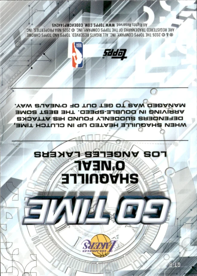Shaquille O'Neal card back