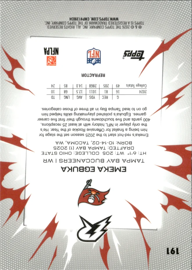 Emeka Egbuka card back