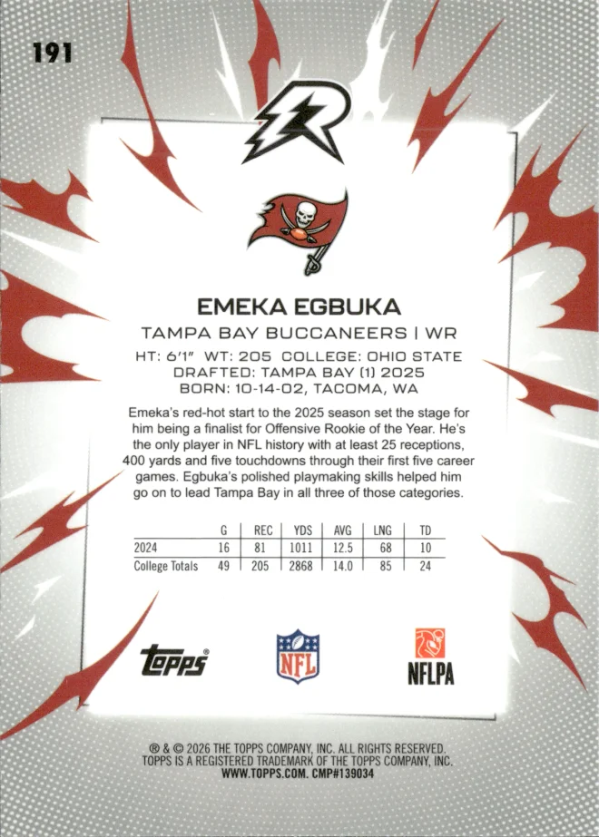 Emeka Egbuka card back
