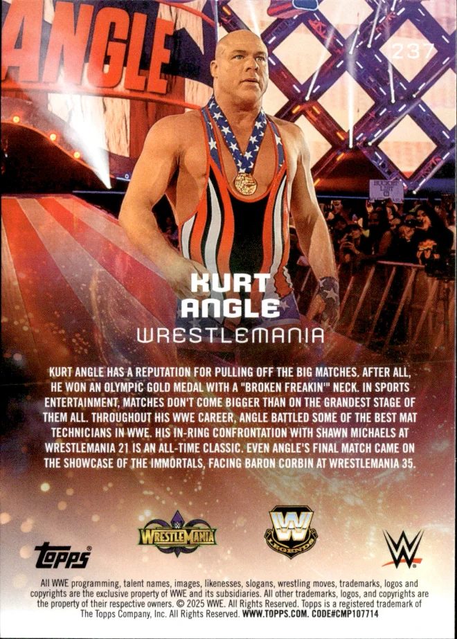Kurt Angle card back