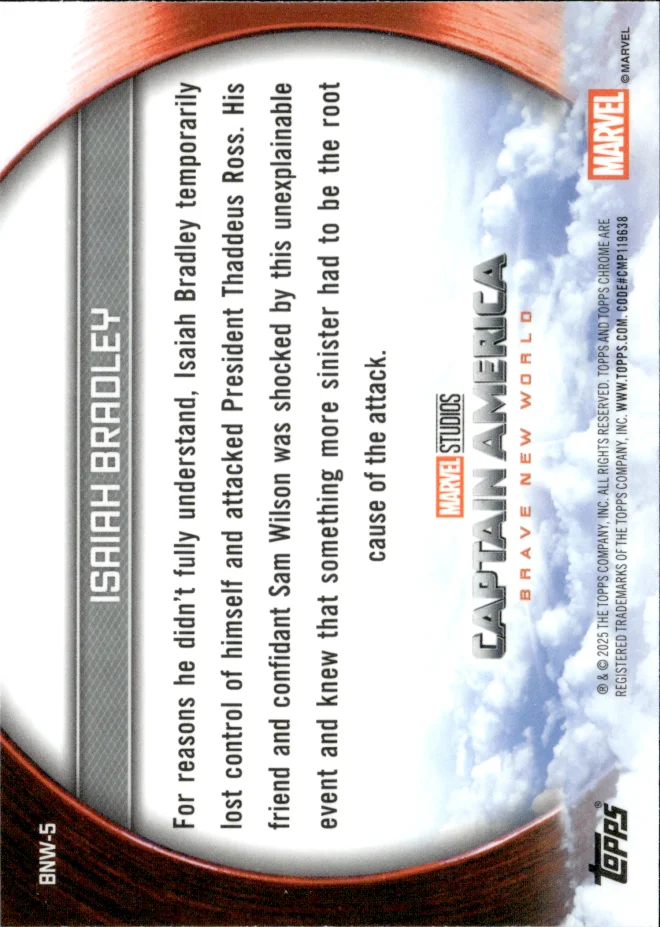 Isaiah Bradley card back